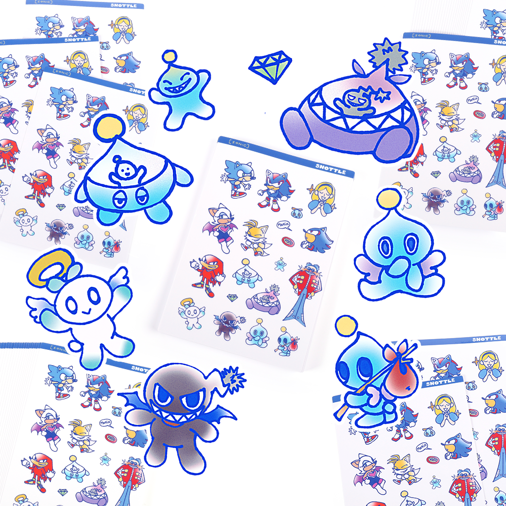 SONIC STICKER SHEET