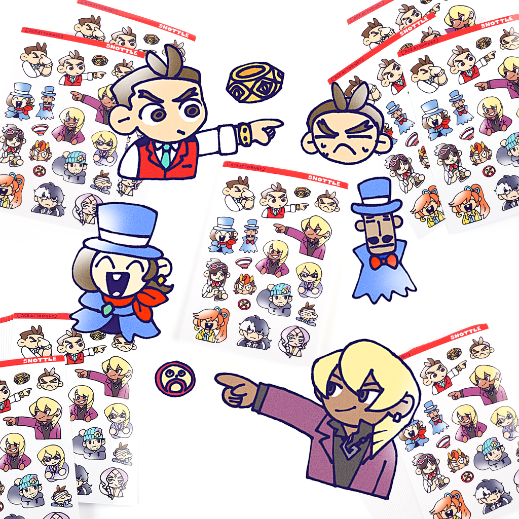 APOLLO JUSTICE STICKER SHEET