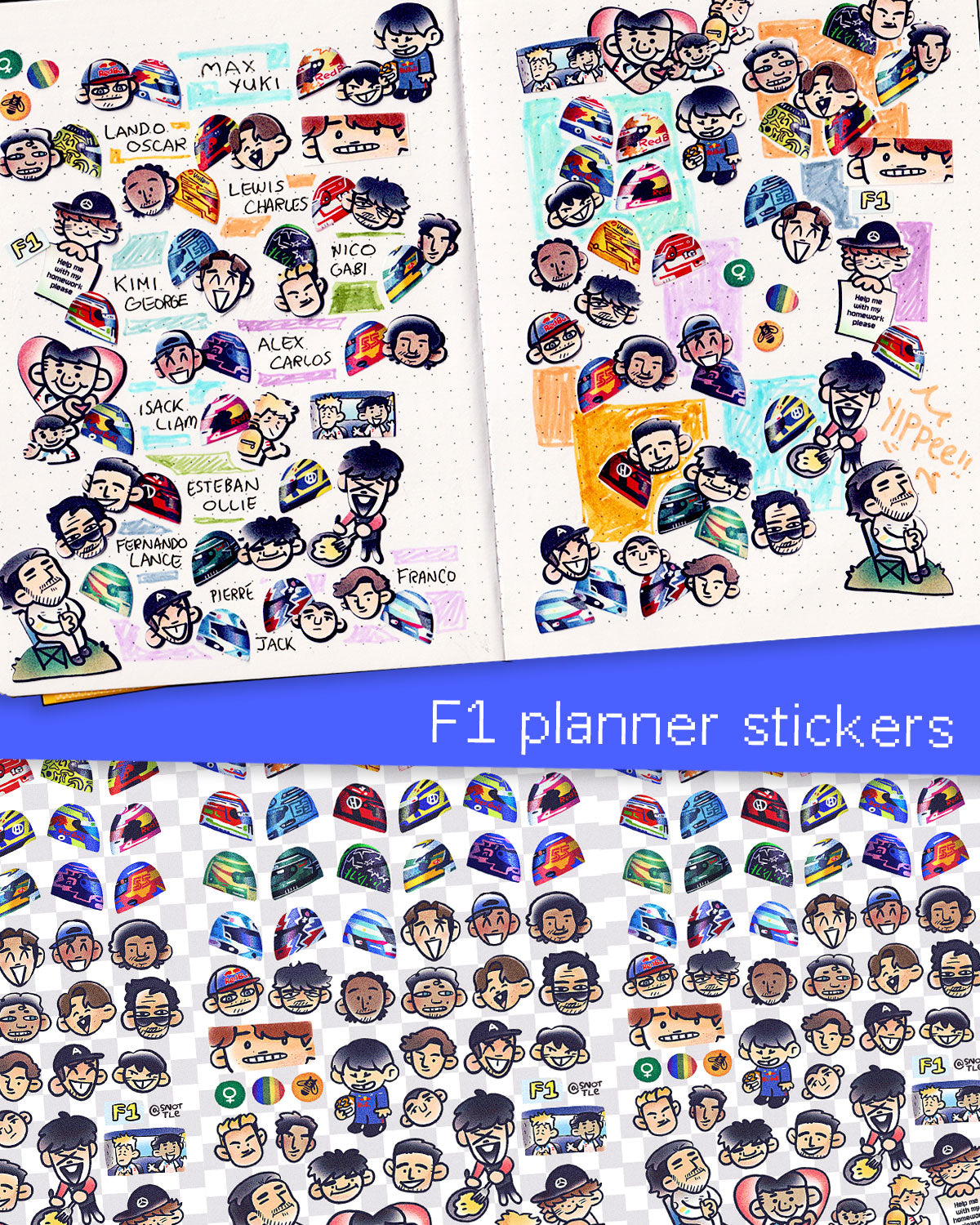 F1 STICKER SHEET