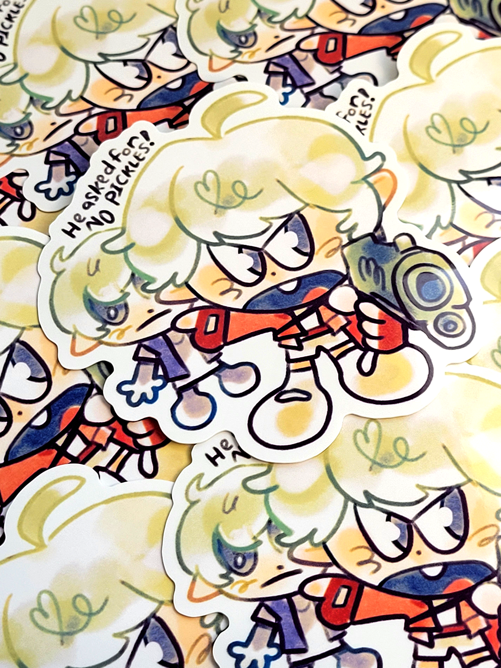 TWINS HE ASKED FOR NO PICKLE DIE CUT STICKER