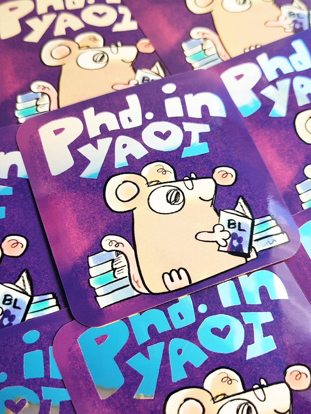 PHD IN YAOI MIRROR STICKER