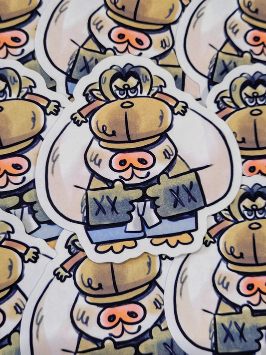 MO+KRILL DIE CUT STICKER