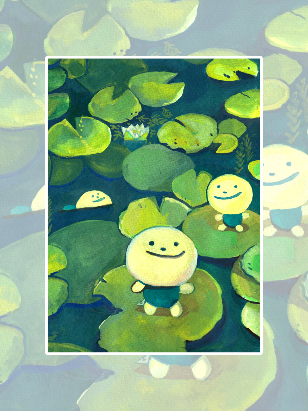 LITTLE LILY PAD GUYS - 5X7 PRINT