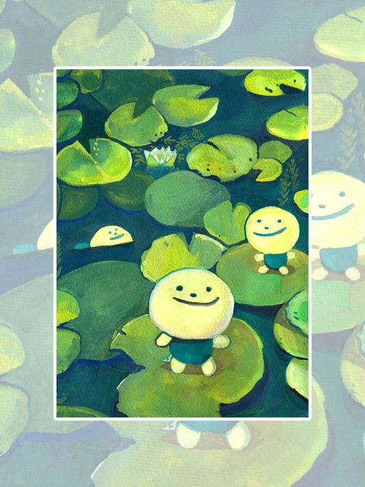 LITTLE LILY PAD GUYS - 5X7 PRINT