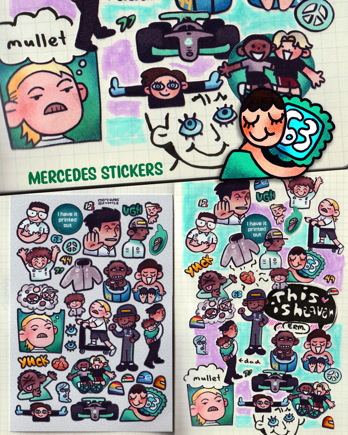 F1 STICKER SHEET