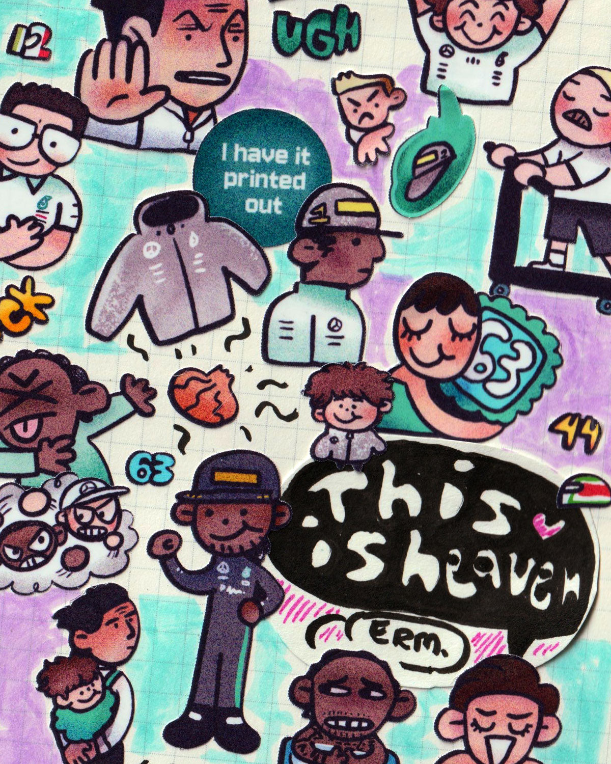 F1 STICKER SHEET