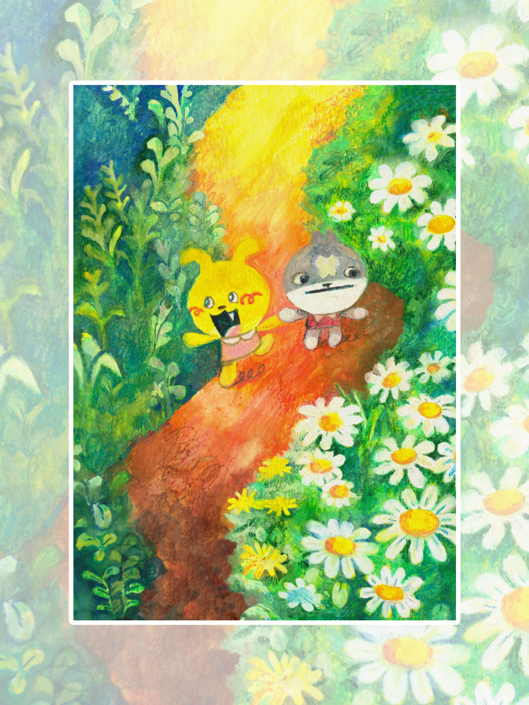 LUCKY CAT+DOG PERSPECTIVE - 5X7 PRINT