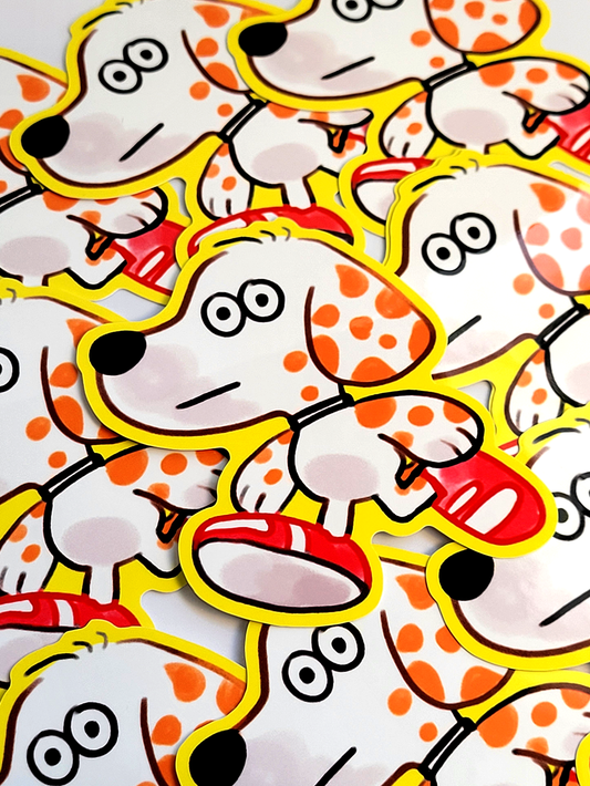 MARBLES THE DOG DIE CUT STICKER