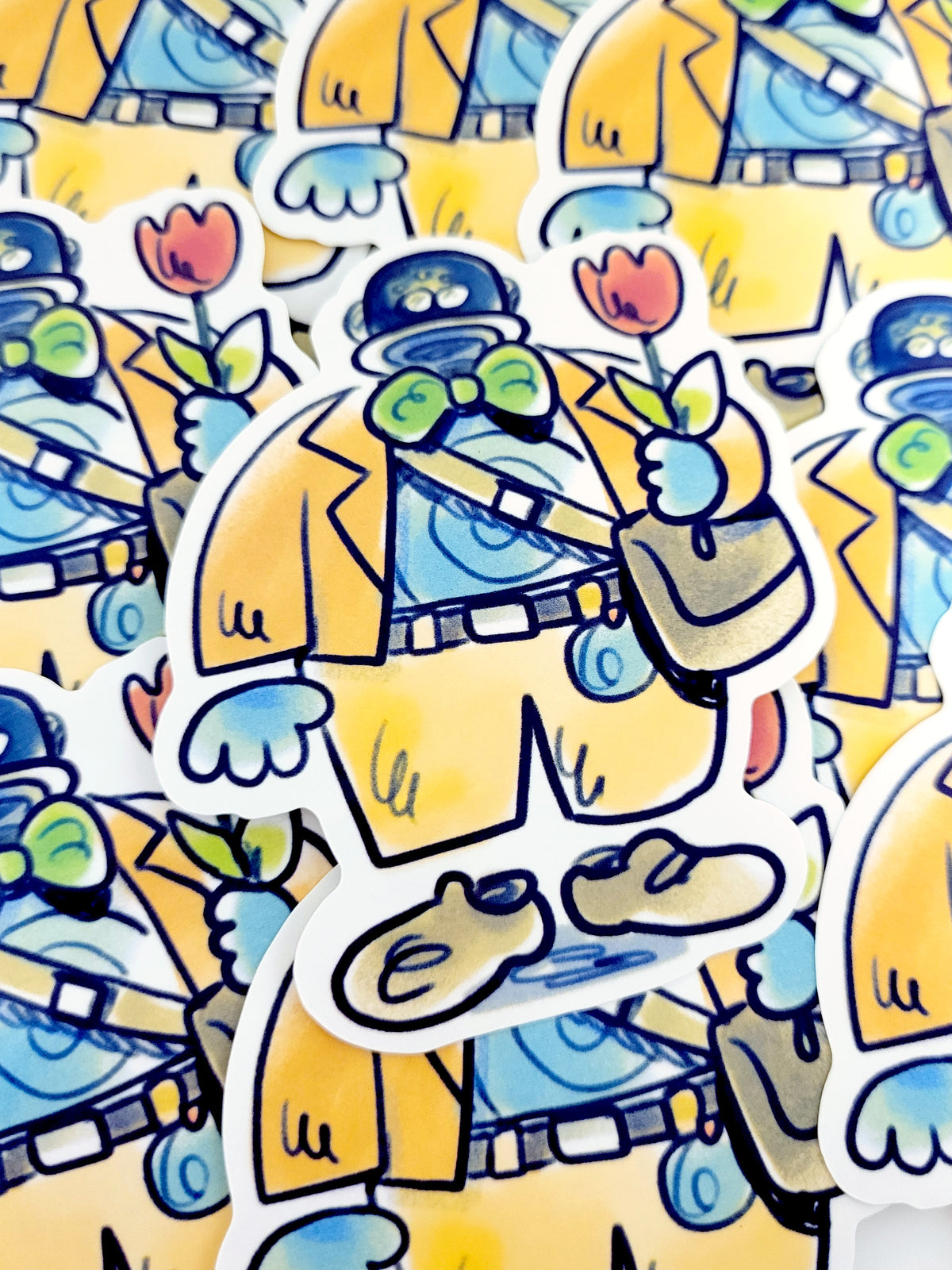 DYNAMO WITH TULIP DIE CUT STICKER