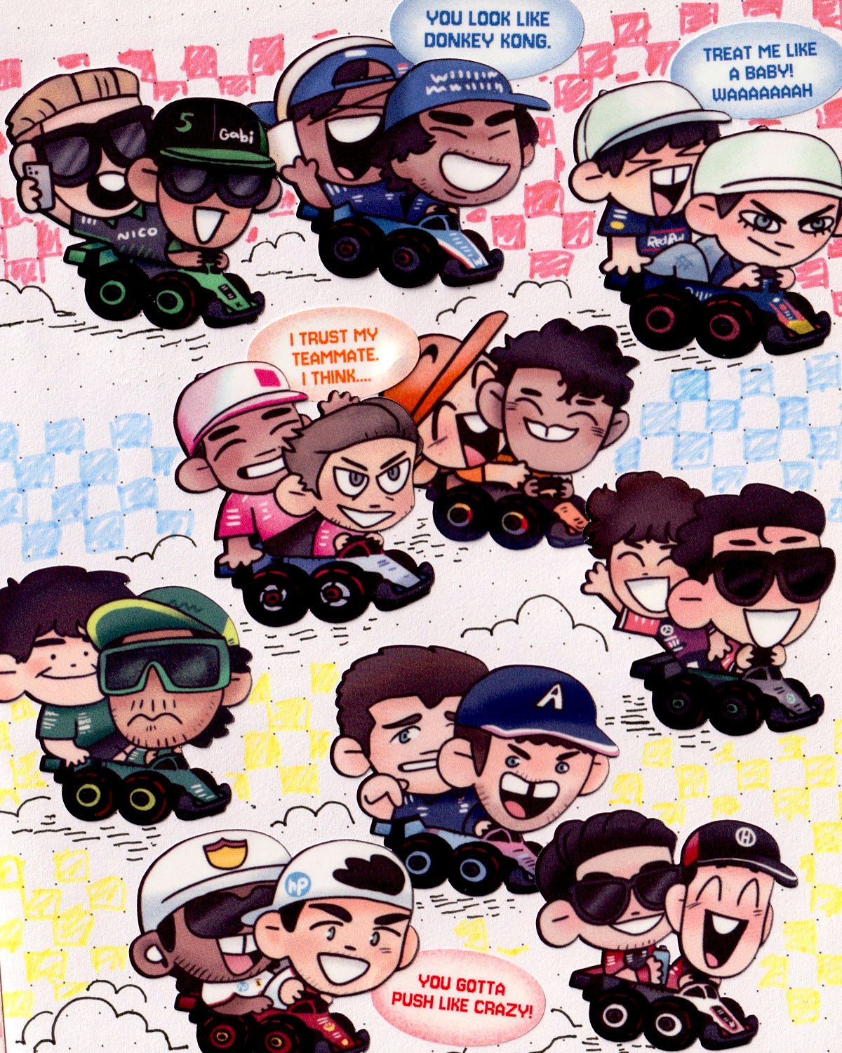 F1 STICKER SHEET