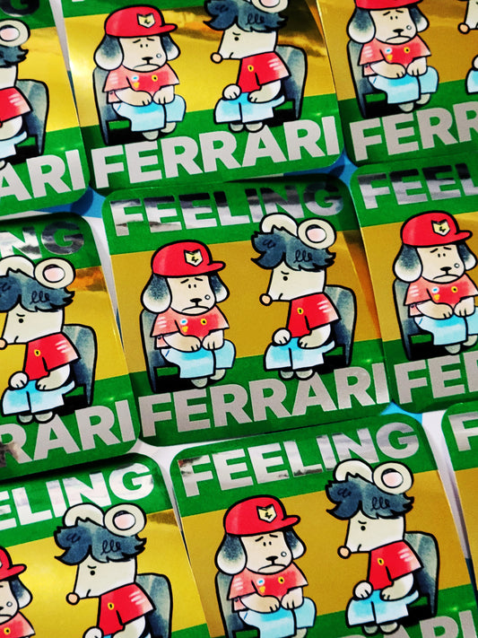 FEELING FERRARI SHINY - F1 DIE CUT STICKER