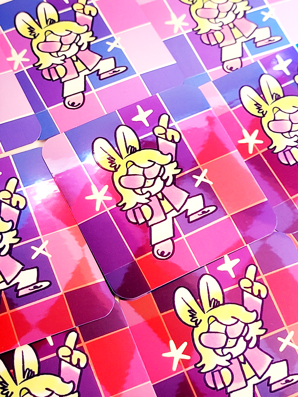 DANCING GREEN MIRROR STICKER