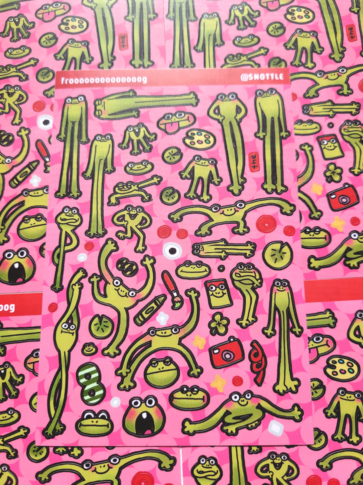 LONG FROG STICKER SHEET