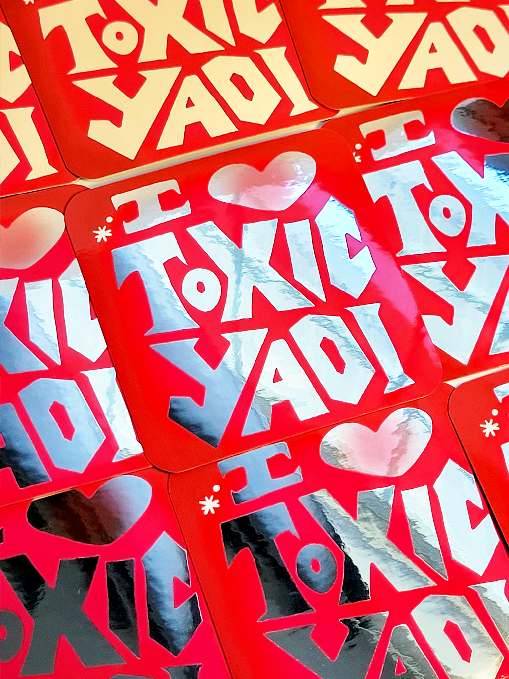 I HEART TOXIC YAOI MIRROR STICKER
