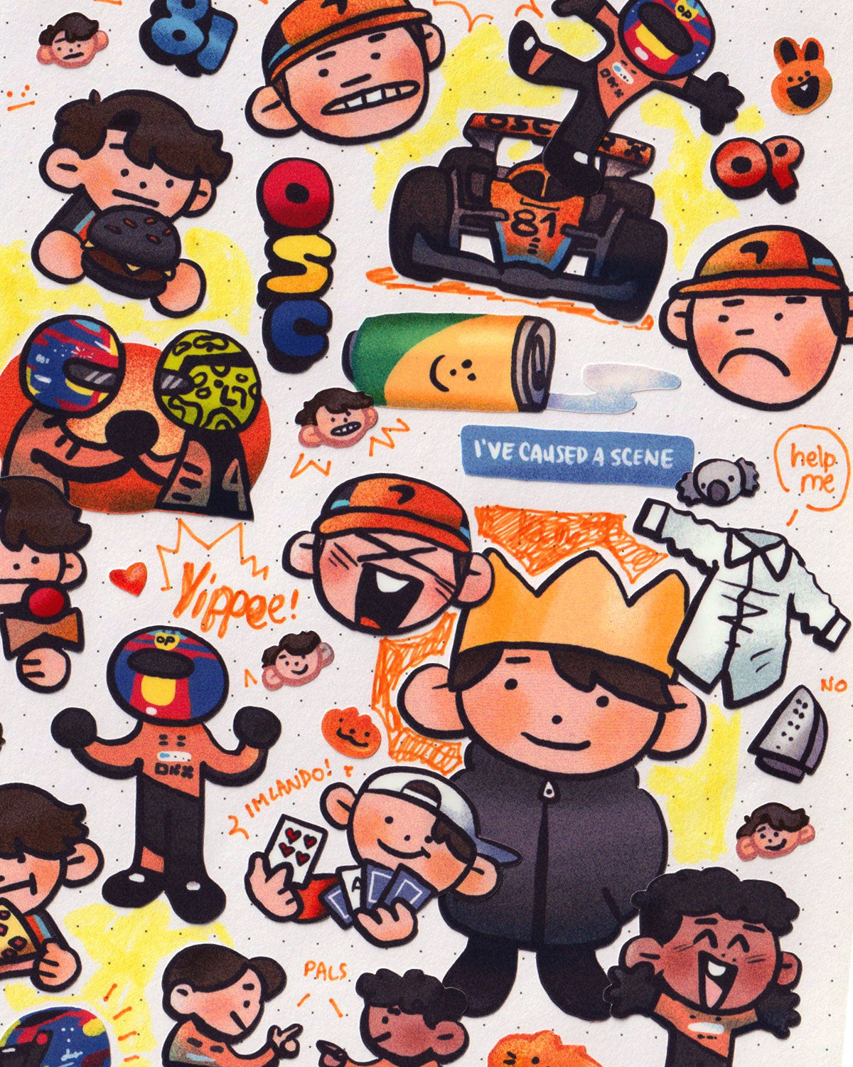 F1 STICKER SHEET