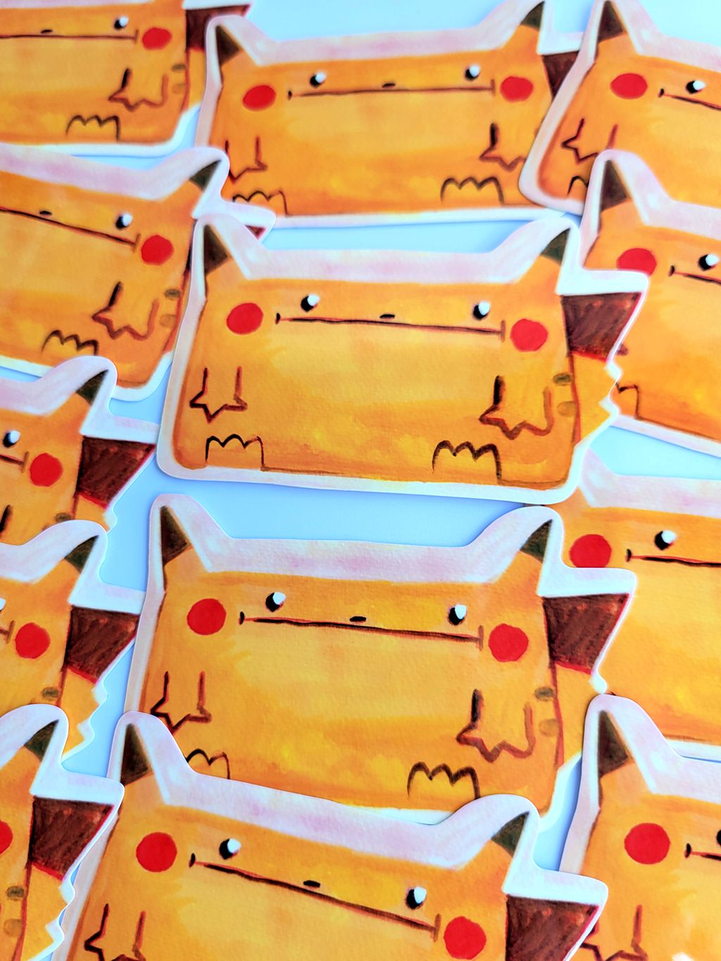 WIDE PIKA DIE CUT STICKER