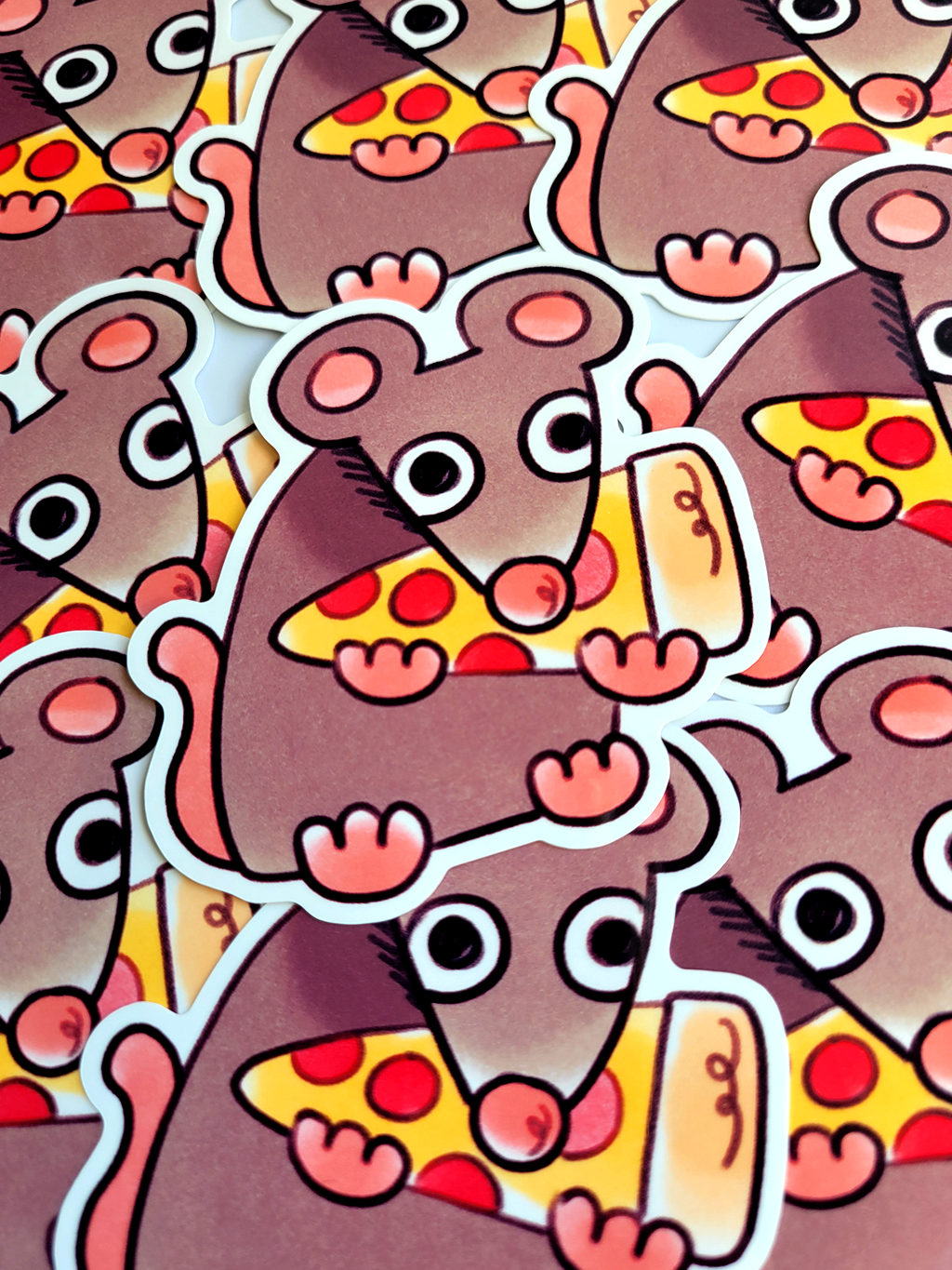 RAT PIZZA DIE CUT STICKER