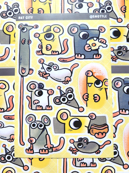 RAT CITY STICKER SHEET
