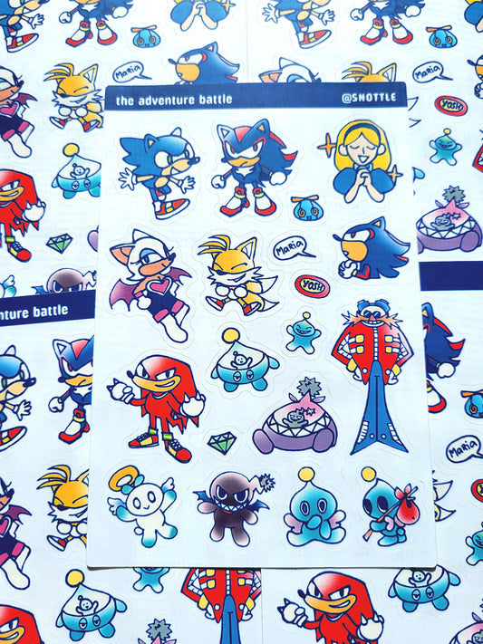 THE ADVENTURE BATTLE STICKER SHEET