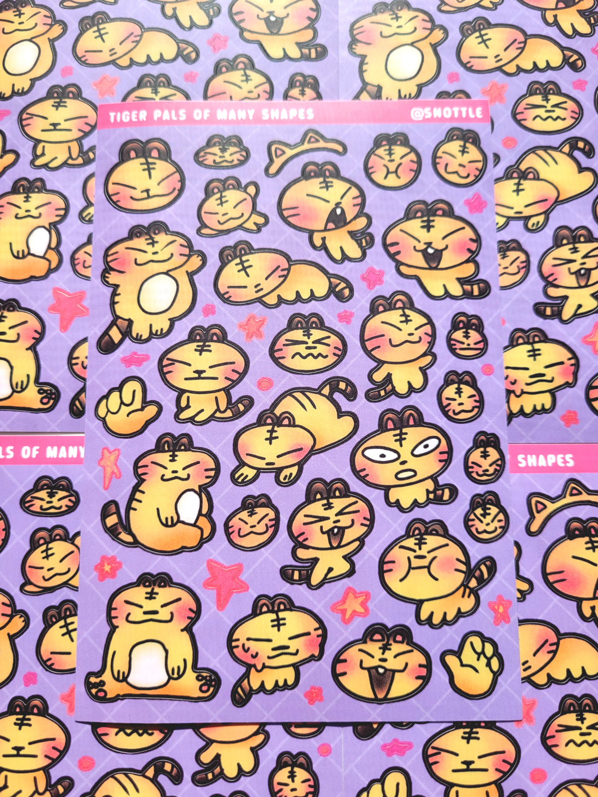 TIGER PAL OF MANY SHAPES STICKER SHEET