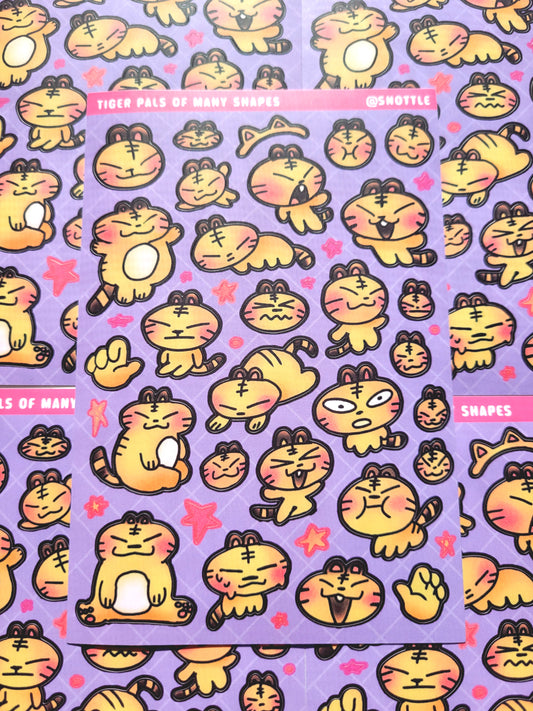TIGER PAL OF MANY SHAPES STICKER SHEET