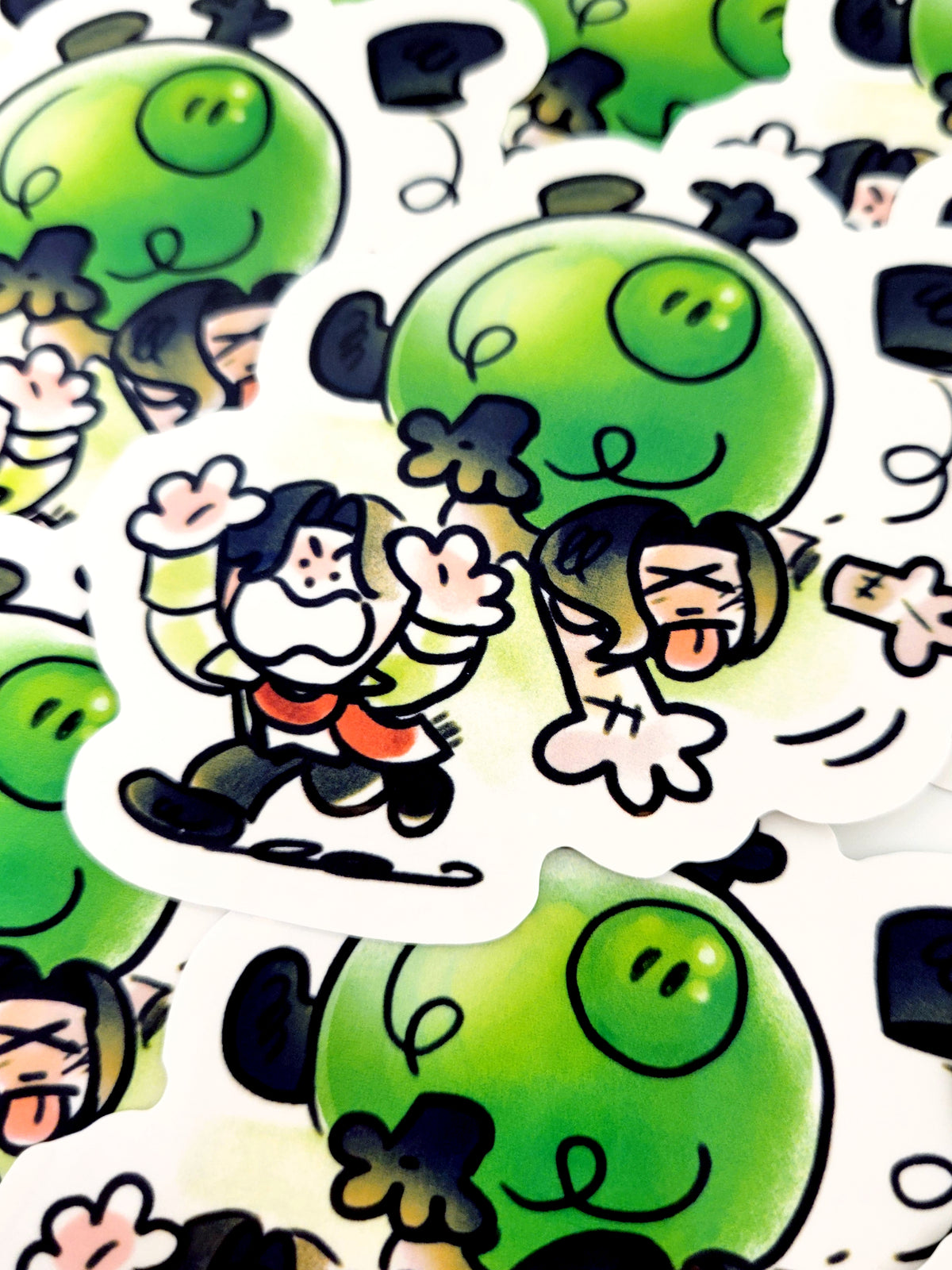 VISCOUS ROLLING PEOPLE OVER DIE CUT STICKER